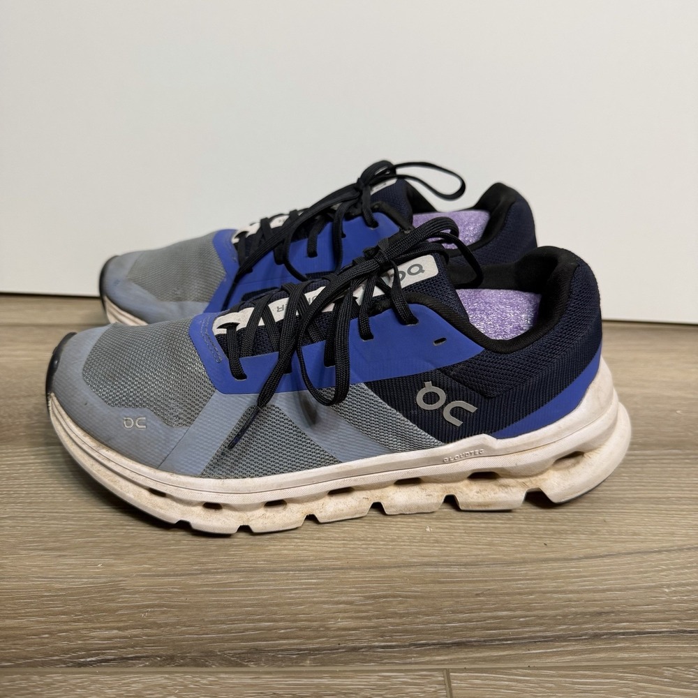 ON Cloud Runner Shoes Womens 7.5 Blue White Cloudrunner Running